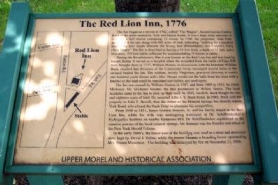 The Red Lion Inn, 1776 Marker. Click for full size. The Red Lion Inn, 1776 Marker image. Click for full size.