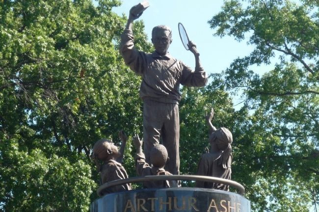 Arthur Ashe, sculpture by Paul De Pasquale,. Click for full size. Arthur Ashe, sculpture by Paul De Pasquale, image. Click for full size.