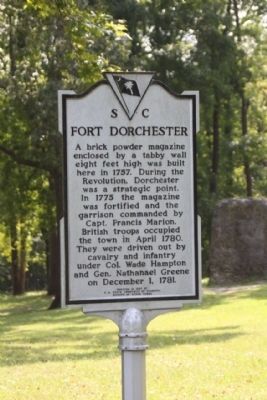 Fort Dorchester Marker image. Click for full size.