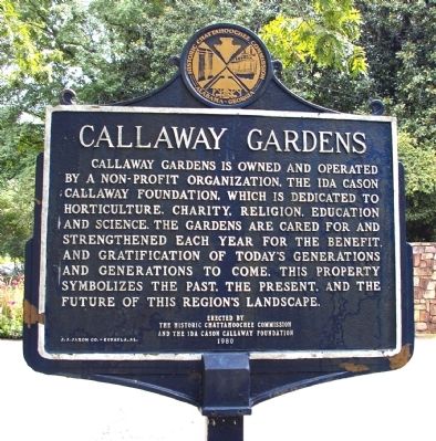 Callaway Gardens Marker reverse image. Click for full size.
