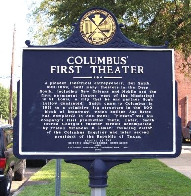 Columbus First Theater Marker image. Click for full size.
