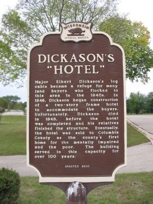 Dickason's "Hotel" Marker <i>[east side]</i> image. Click for full size.