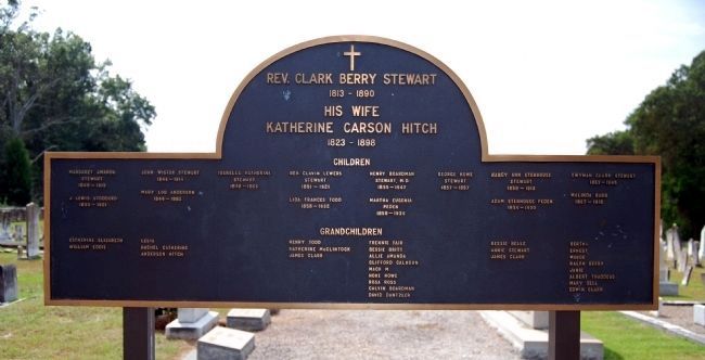 Rev. Clark Berry Stewart and Family Marker image. Click for full size.