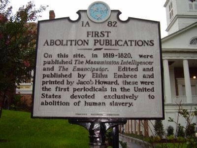 First Abolition Publications Marker image. Click for full size.