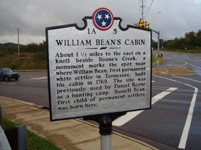 William Bean's Cabin Marker. Click for full size. William Bean's Cabin Marker image. Click for full size.