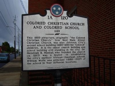 Colored Christian Church and Colored School Marker image. Click for full size.