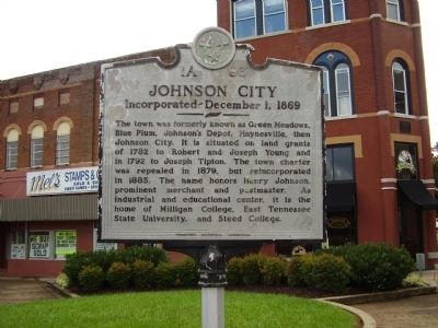 Johnson City Marker - Old Location. Click for full size. Johnson City Marker - Old Location image. Click for full size.