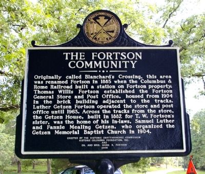 Side 2: The Fortson Community Marker image. Click for full size.
