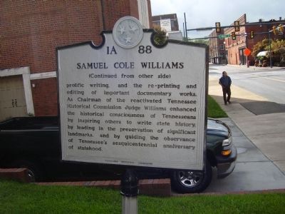 Samuel Cole Williams Marker. Click for full size. Samuel Cole Williams Marker image. Click for full size.