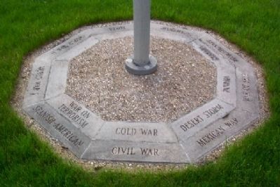 Veterans of Foreign Wars War Memorial Flagpole Base image. Click for full size.