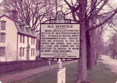 Old Deerfield Marker. Click for full size. Old Deerfield Marker image. Click for full size.
