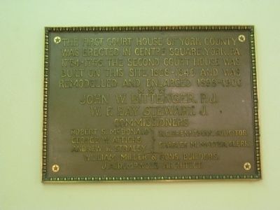 The First Court House of York County Marker image. Click for full size.