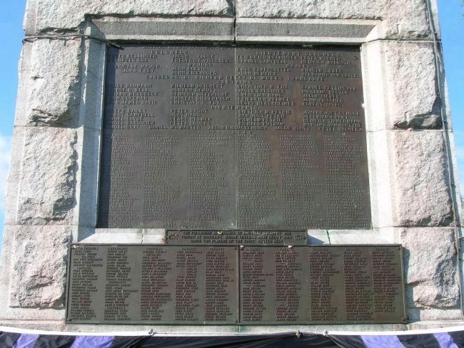 <center><b>The Oriskany Battle Monument: Detail - Northeast Plaques</b></center> image. Click for full size.
