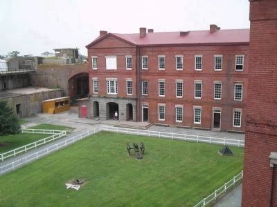 Inside of Fort Delaware image. Click for full size.