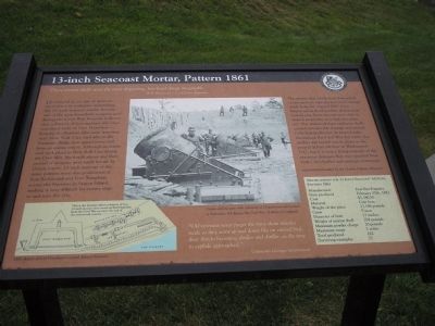 13-inch Seacoast Mortar, Pattern 1861 Marker image. Click for full size.