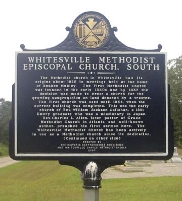Whitesville Methodist Episcopal Church, South Marker image. Click for full size.