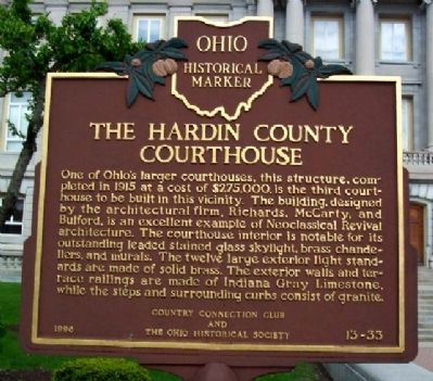 The Hardin County Courthouse Marker image. Click for full size.