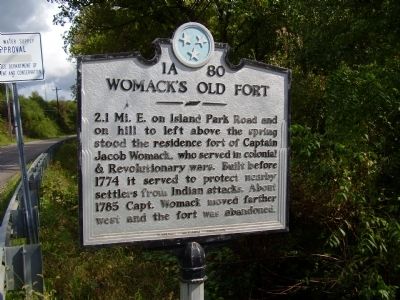 Womack's Old Fort Marker image. Click for full size.