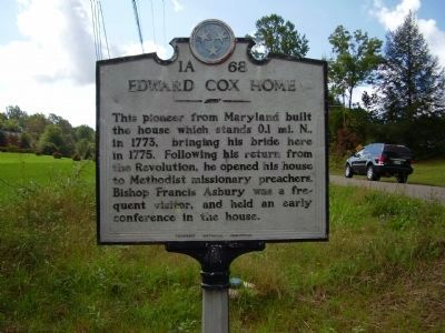 Edward Cox Home Marker. Click for full size. Edward Cox Home Marker image. Click for full size.