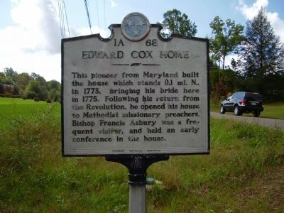 Edward Cox Home Marker image. Click for full size.