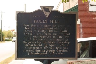 Holly Hill Marker reverse side image. Click for full size.