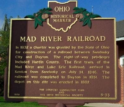 Mad River Railroad Marker image. Click for full size.