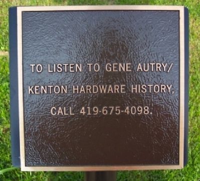 Gene Autry / Kenton Hardware Company Marker image. Click for full size.