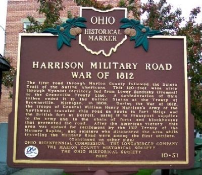 Harrison Military Road Marker (Side A). Click for full size. Harrison Military Road Marker (Side A) image. Click for full size.