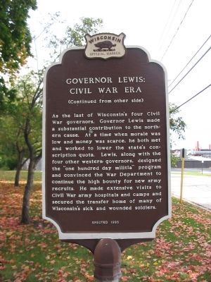 Governor Lewis: Civil War Era Marker image. Click for full size.