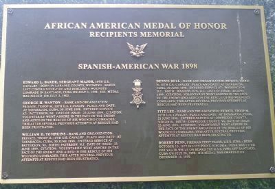 African American Medal of Honor Recipients Memorial, Marker Panel 7: image. Click for full size.