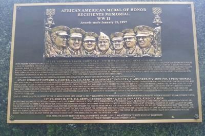 African American Medal of Honor Recipients Memorial, Marker Panel 9: image. Click for full size.