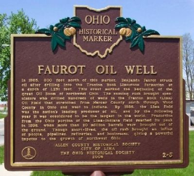 Faurot Oil Well Marker image. Click for full size.