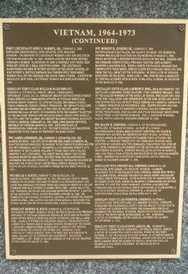 African American Medal of Honor Recipients Memorial, Marker Panel 13: image. Click for full size.