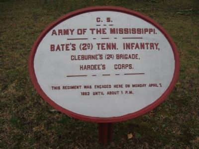 Bate's 2nd Tennessee Infantry Tablet image. Click for full size.