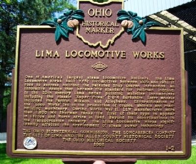 Lima Locomotive Works Marker image. Click for full size.