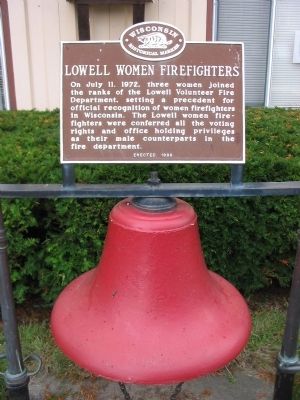 Lowell Women Firefighters Marker image. Click for full size.