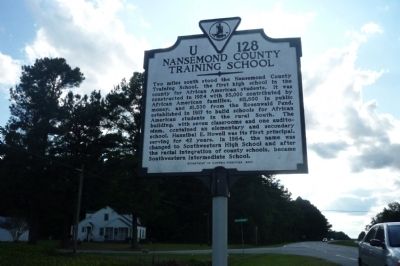 Nansemond County Training School Marker. Click for full size. Nansemond County Training School Marker image. Click for full size.