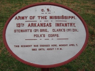 13th Arkansas Infantry Tablet image. Click for full size.