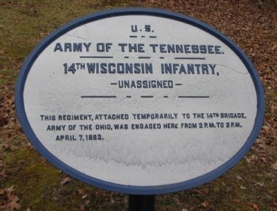 14th Wisconsin Infantry Tablet. Click for full size. 14th Wisconsin Infantry Tablet image. Click for full size.