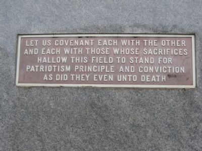 Plaque on Back of Monument - East Side. Click for full size. Plaque on Back of Monument - East Side image. Click for full size.