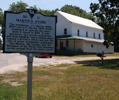 Martin's Store (Rear) and Marker image. Click for full size.