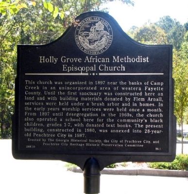 Holly Grove African Methodist Episcopal Church Marker image. Click for full size.