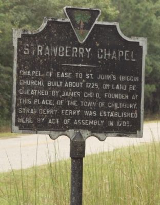 Strawberry Chapel Marker. Click for full size. Strawberry Chapel Marker image. Click for full size.