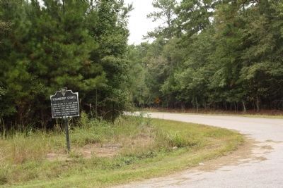 Strawberry Chapel Marker looking north along Dr. Evans Road. Click for full size. Strawberry Chapel Marker looking north along Dr. Evans Road image. Click for full size.