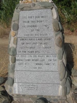 Rancho Rio de los Americanos Marker. Click for full size. Rancho Rio de los Americanos Marker image. Click for full size.