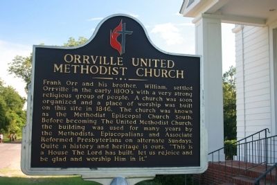 Orrville United Methodist Church Marker image. Click for full size.