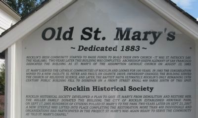 Old St. Mary�s Marker image. Click for full size.