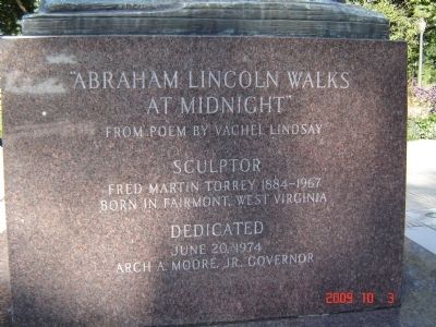 Abraham Lincoln Walks At Midnight Monument image. Click for full size.