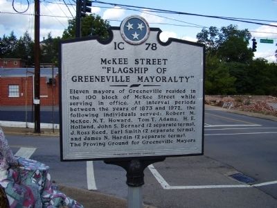 McKee Street "Flagship of Greeneville Mayoralty" Marker image. Click for full size.