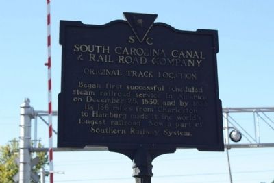 South Carolina Canal & Rail Road Company Marker image. Click for full size.